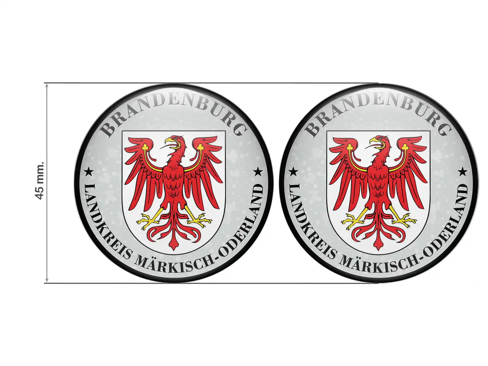 TÜV Plakette Landkreis Märkisch-Oderland Nummernschild plakette